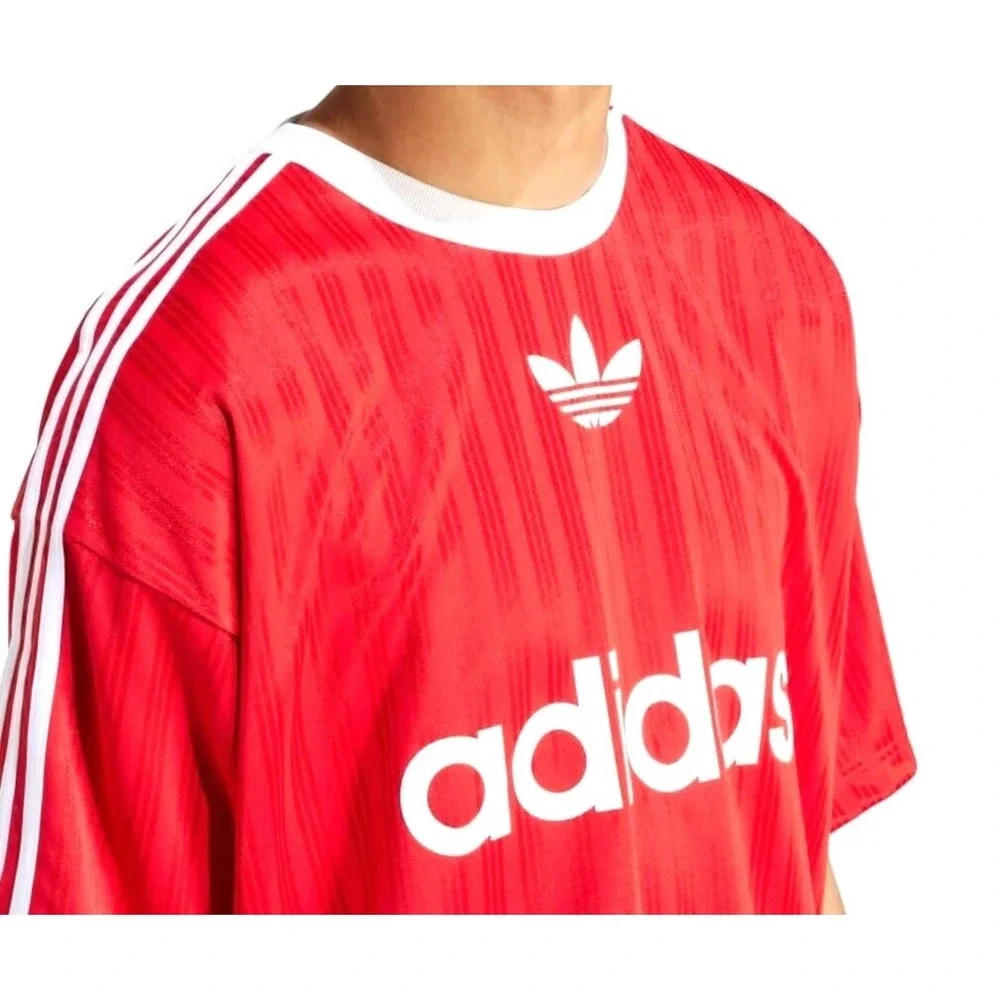 NEW MEN'S ADIDAS ORIGINALS TREFOIL POLY TEE SHIRT SIZE Large RED IM9458‎ Scarlet